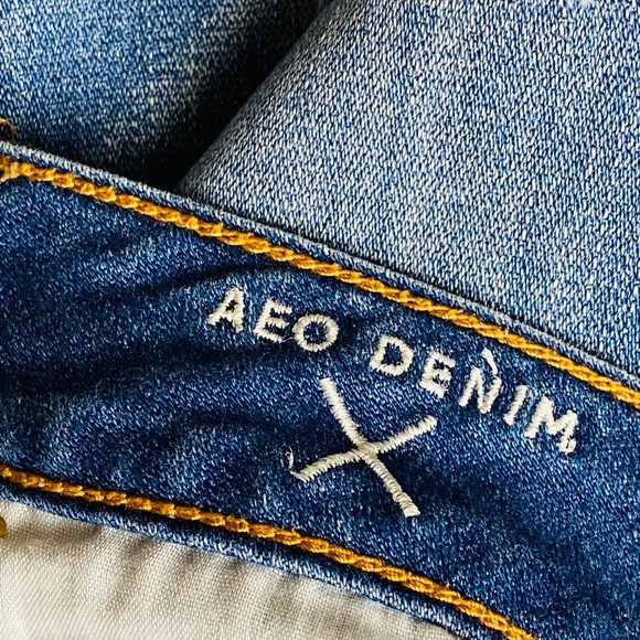 AE Super Low Stretch AEO Denim Jegging Jeans 0 L - Picture 9 of 13